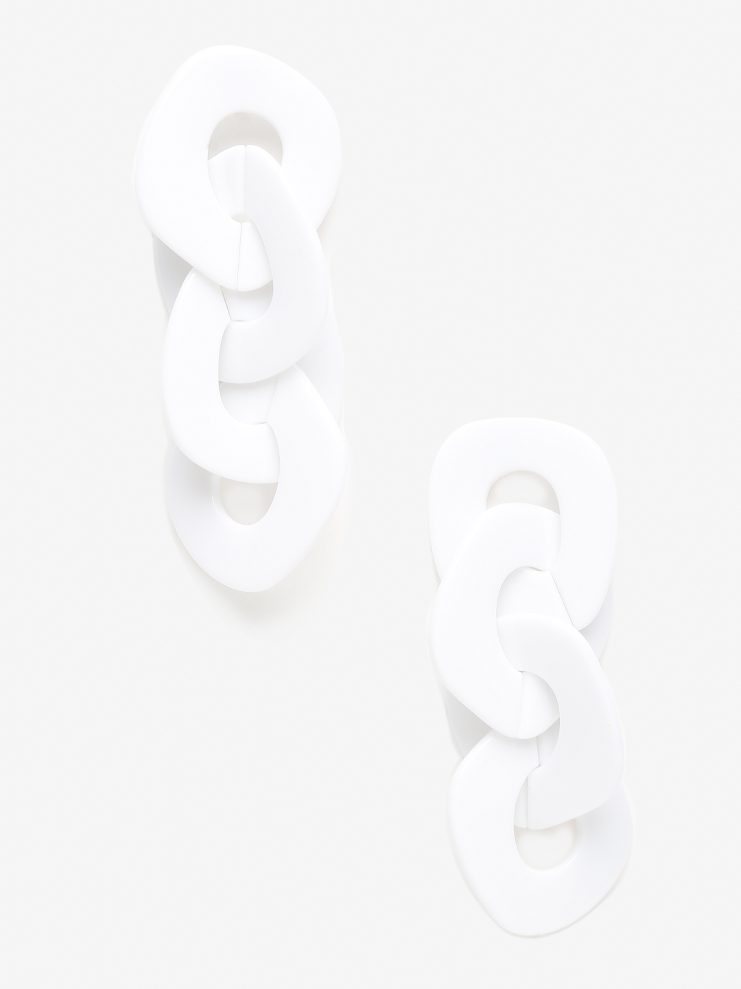 YouBella White-Coloured Solid Contemporary Handcrafted Drop Earrings